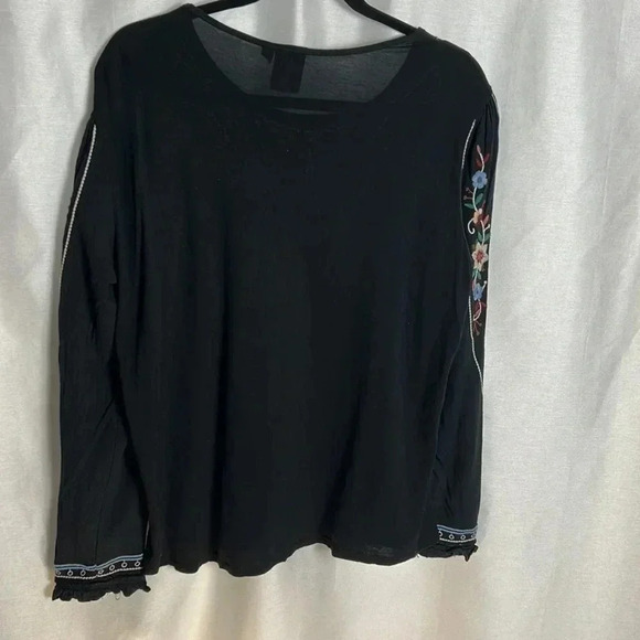 Anthropologie linen blend,embroidered,shirt ,women M. Floral,cottagecore - Picture 5 of 16